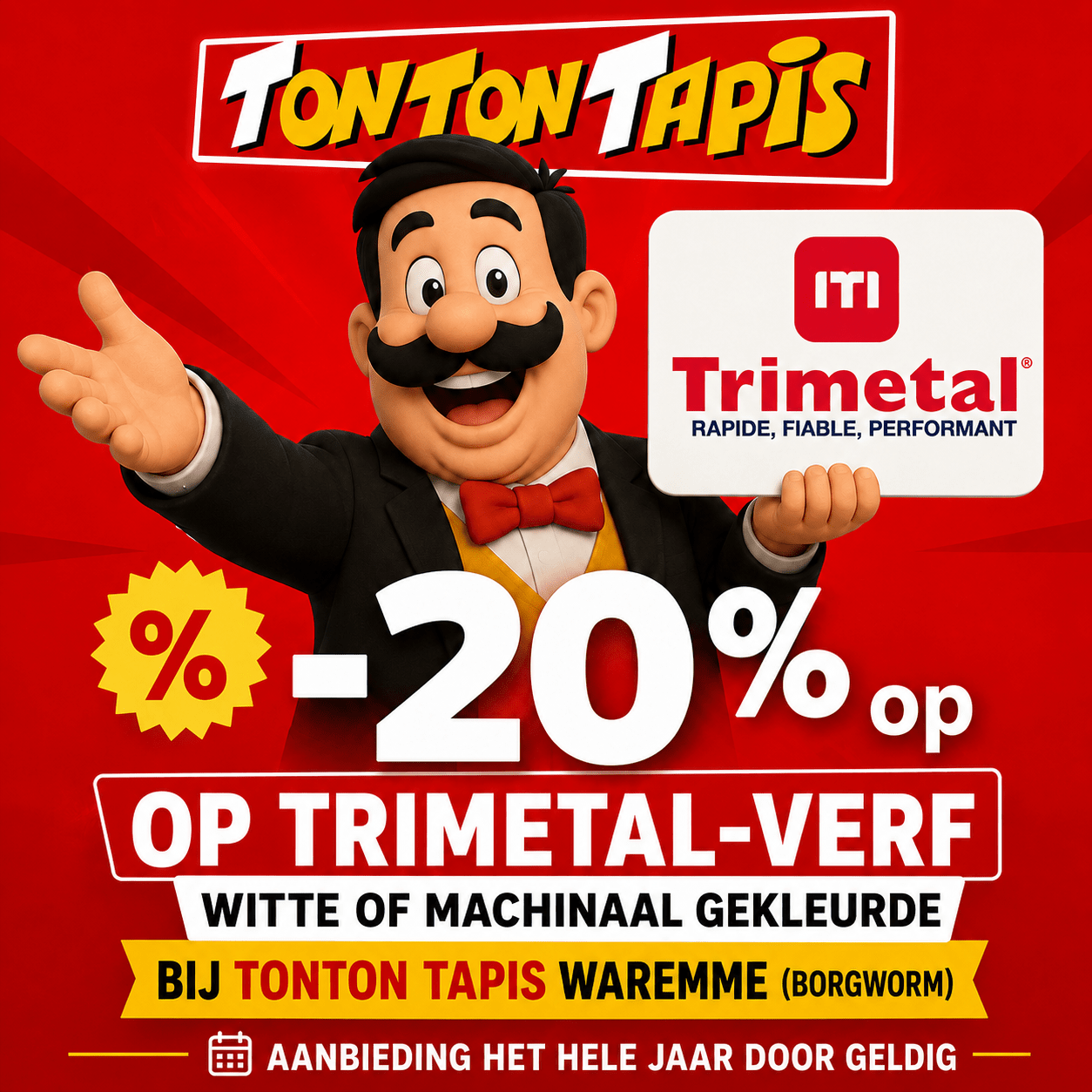 Tonton Tapis verf promo